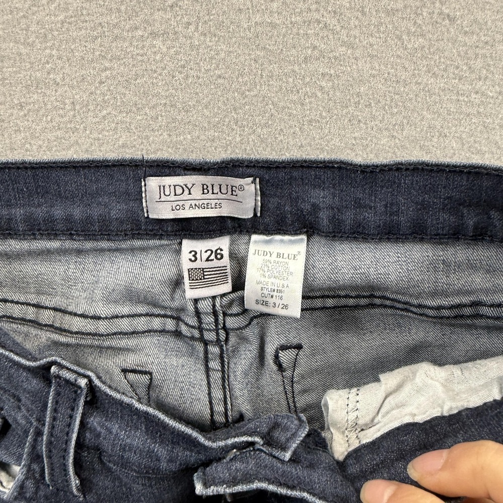 Judy Blue Flare Jeans Juniors 3/26 Blue‎ Medium Wash Stretch Denim 25x32 - Picture 6 of 8